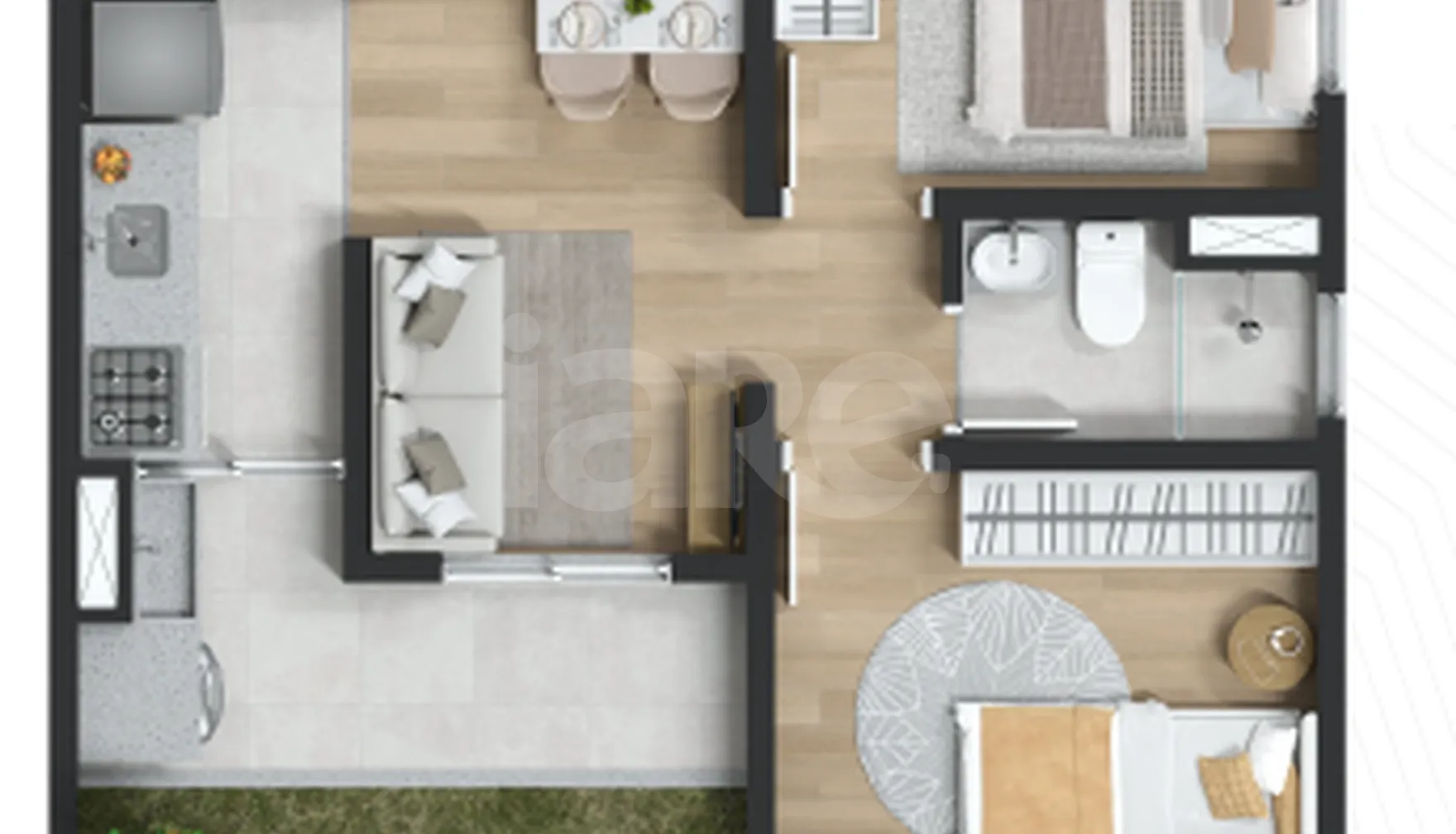 Planta — Garden 48,43 m²