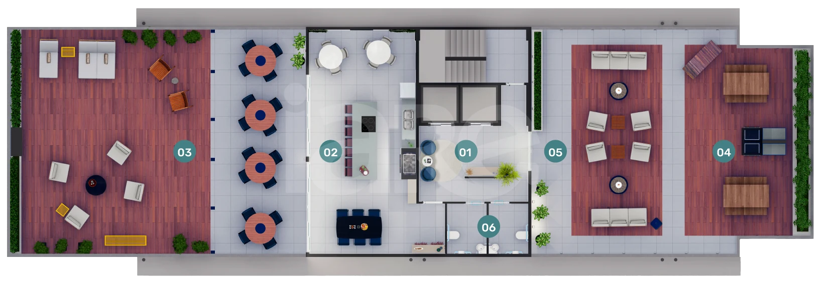 Planta — Pavimento rooftop