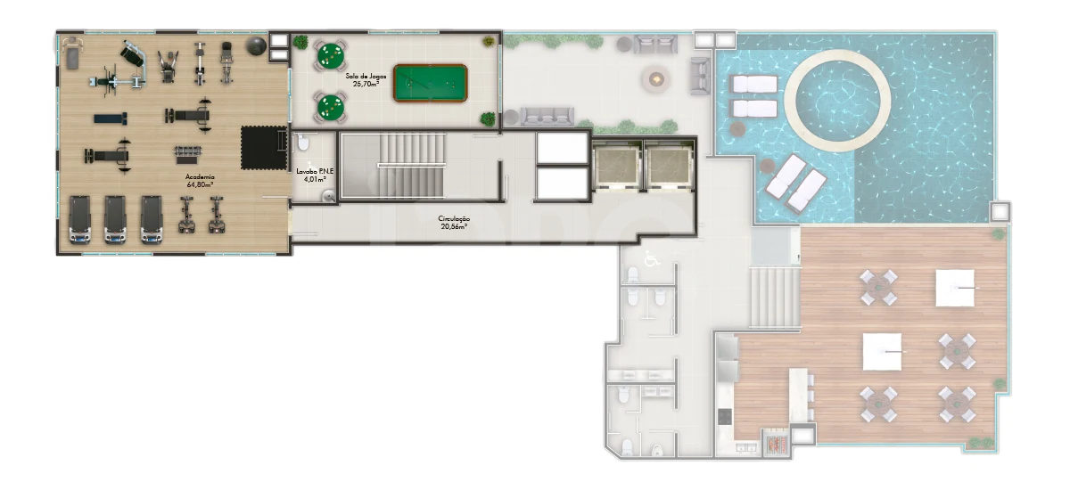Planta — Pavimento lazer 2