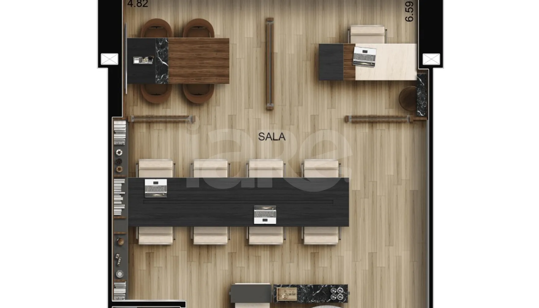 Planta — Sala 47,06 m²