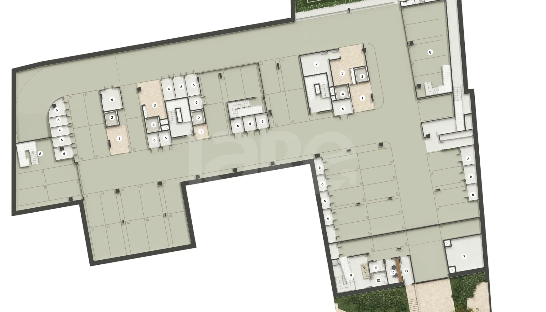 Planta — Pavimento subsolo 1