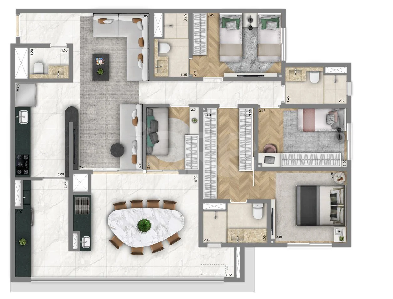 Planta — Garden 175 m²