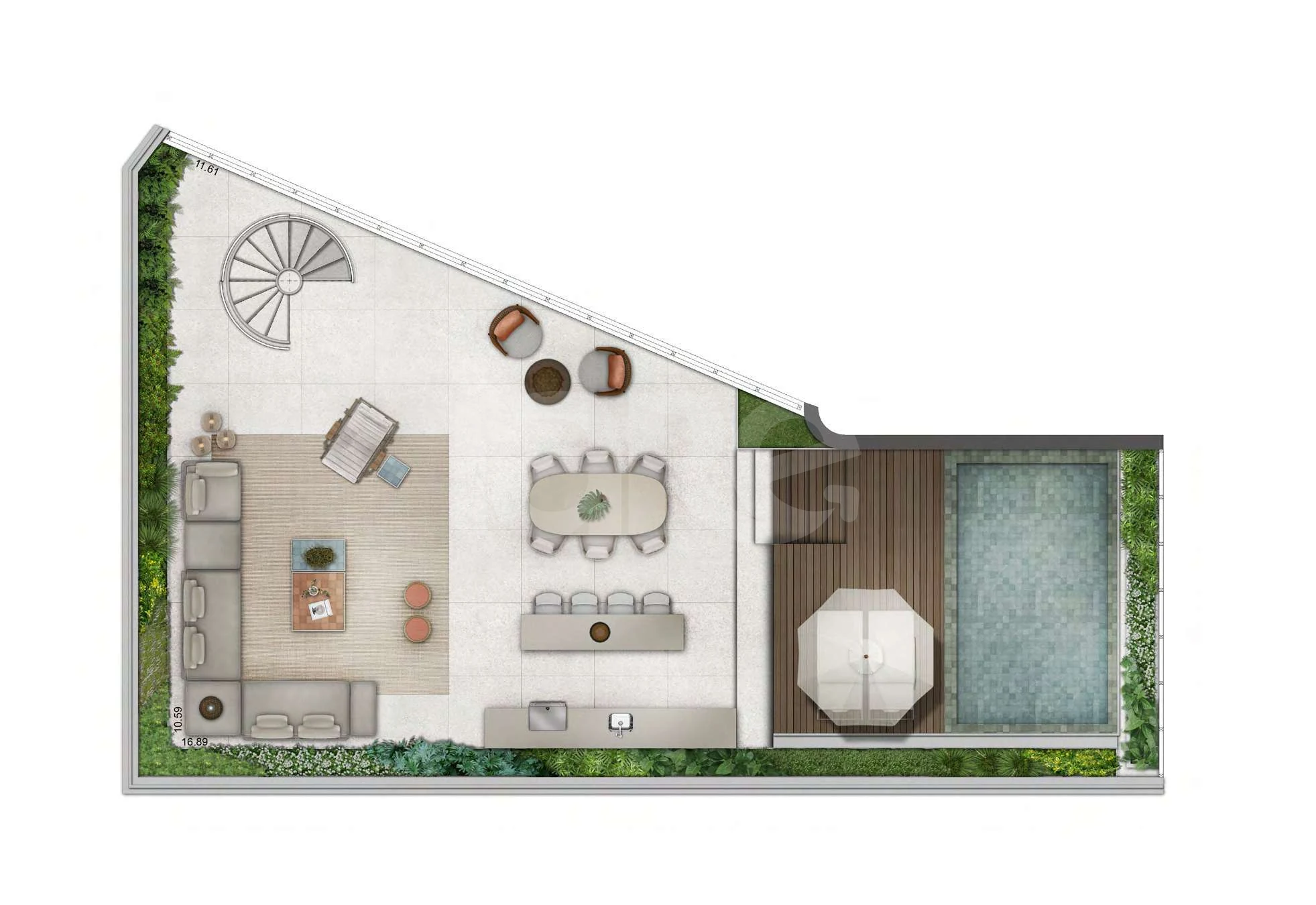 Planta — Cobertura Duplex 277,24 m²