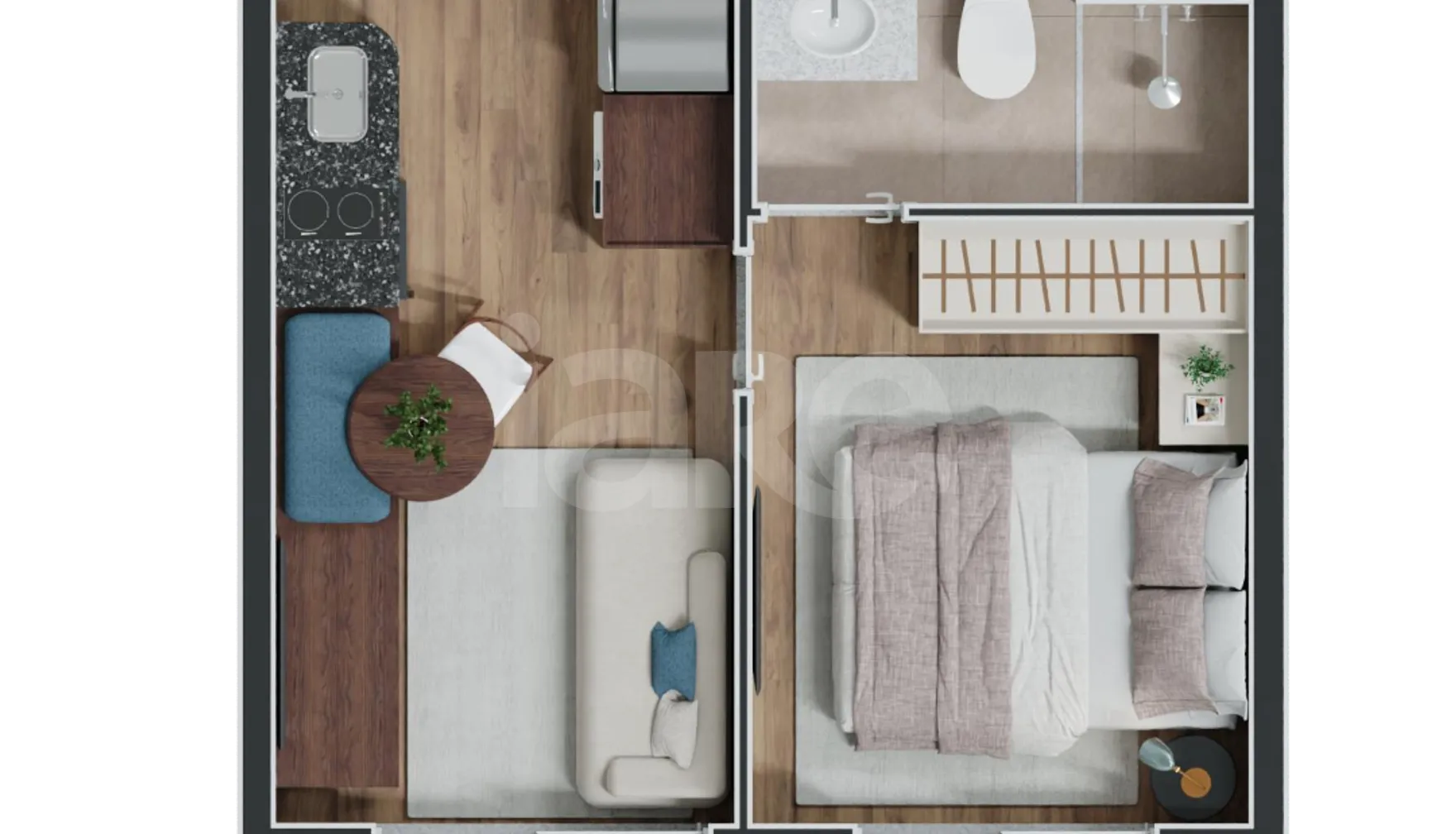 Planta — Apartamento 33,47 m²