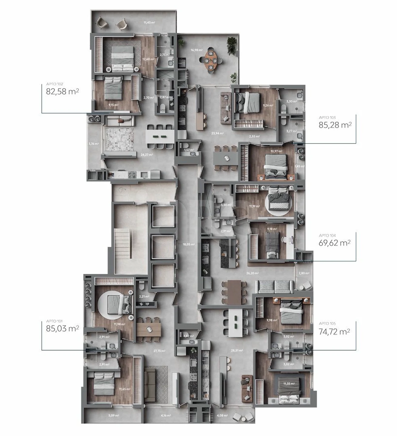 Planta — Pavimento 1