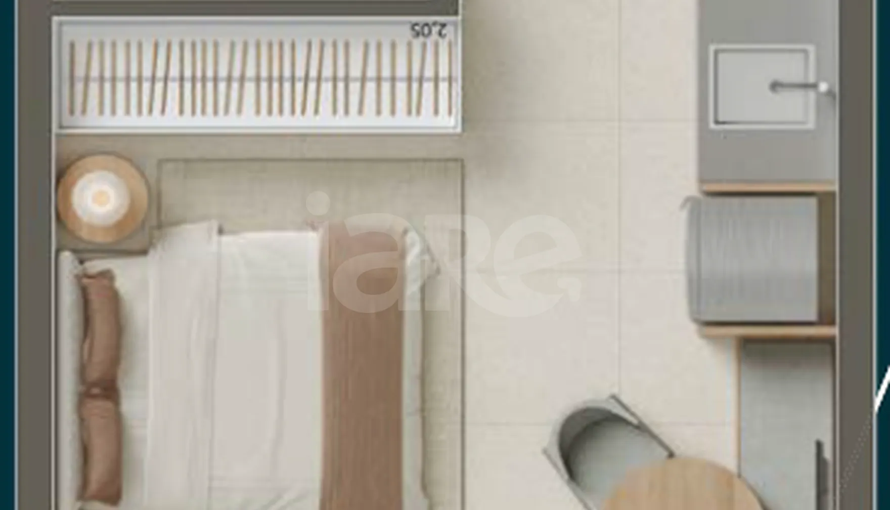 Planta — Studio 25,08 m²