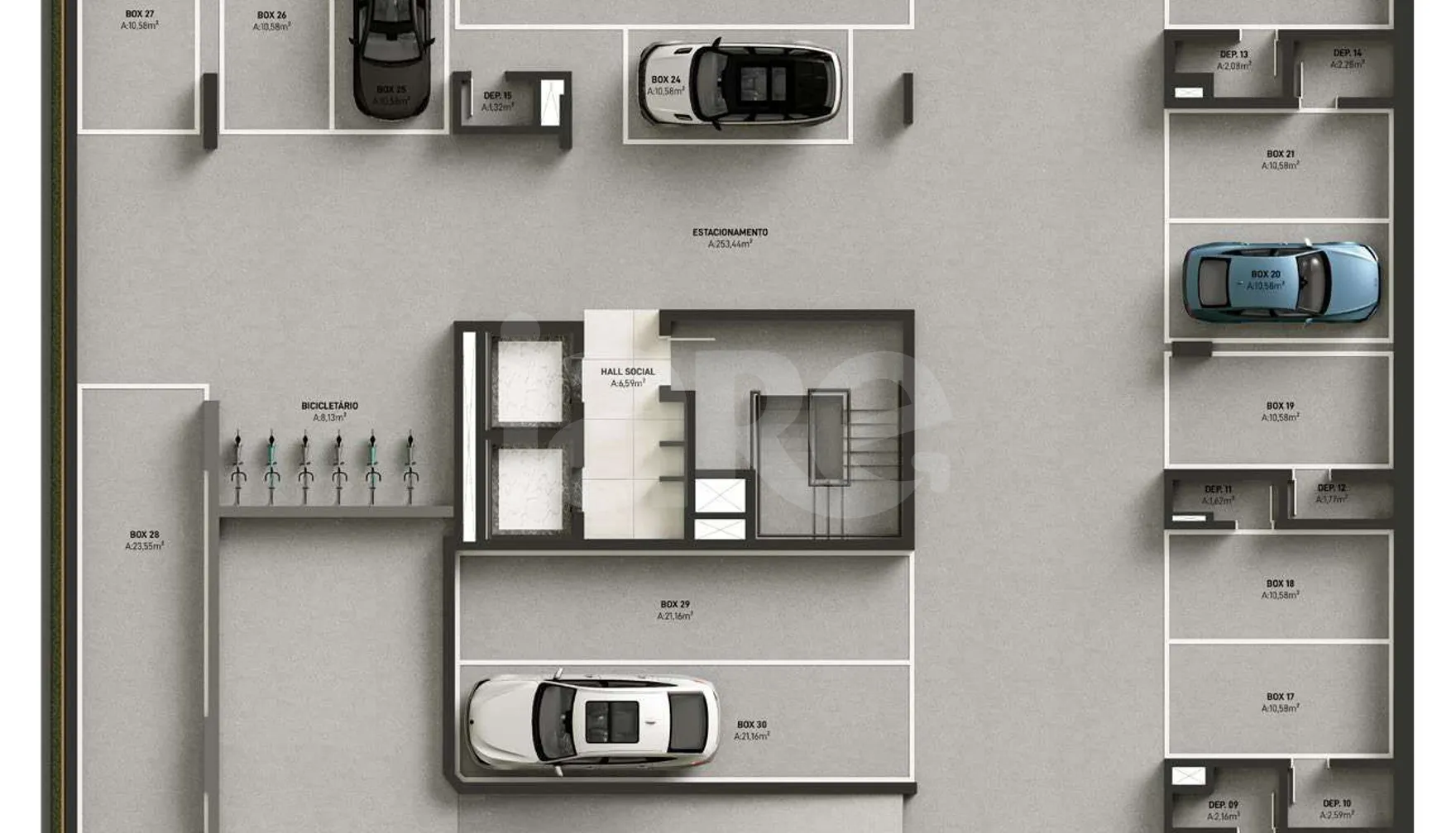 Planta — Pavimento garagem 2