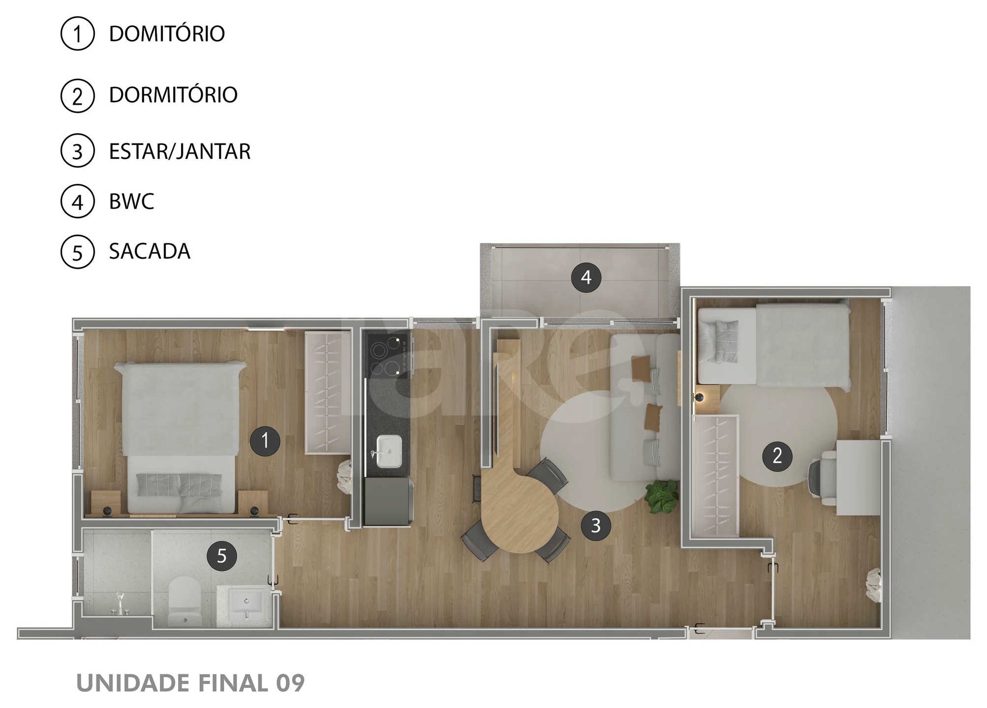 Planta — Cobertura Horizontal 46,22 m²