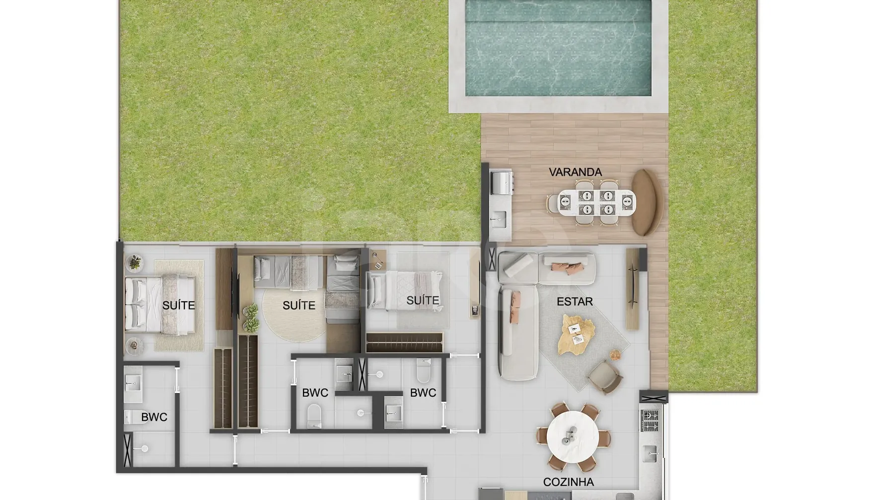 Planta — Apartamento 110,38 m²