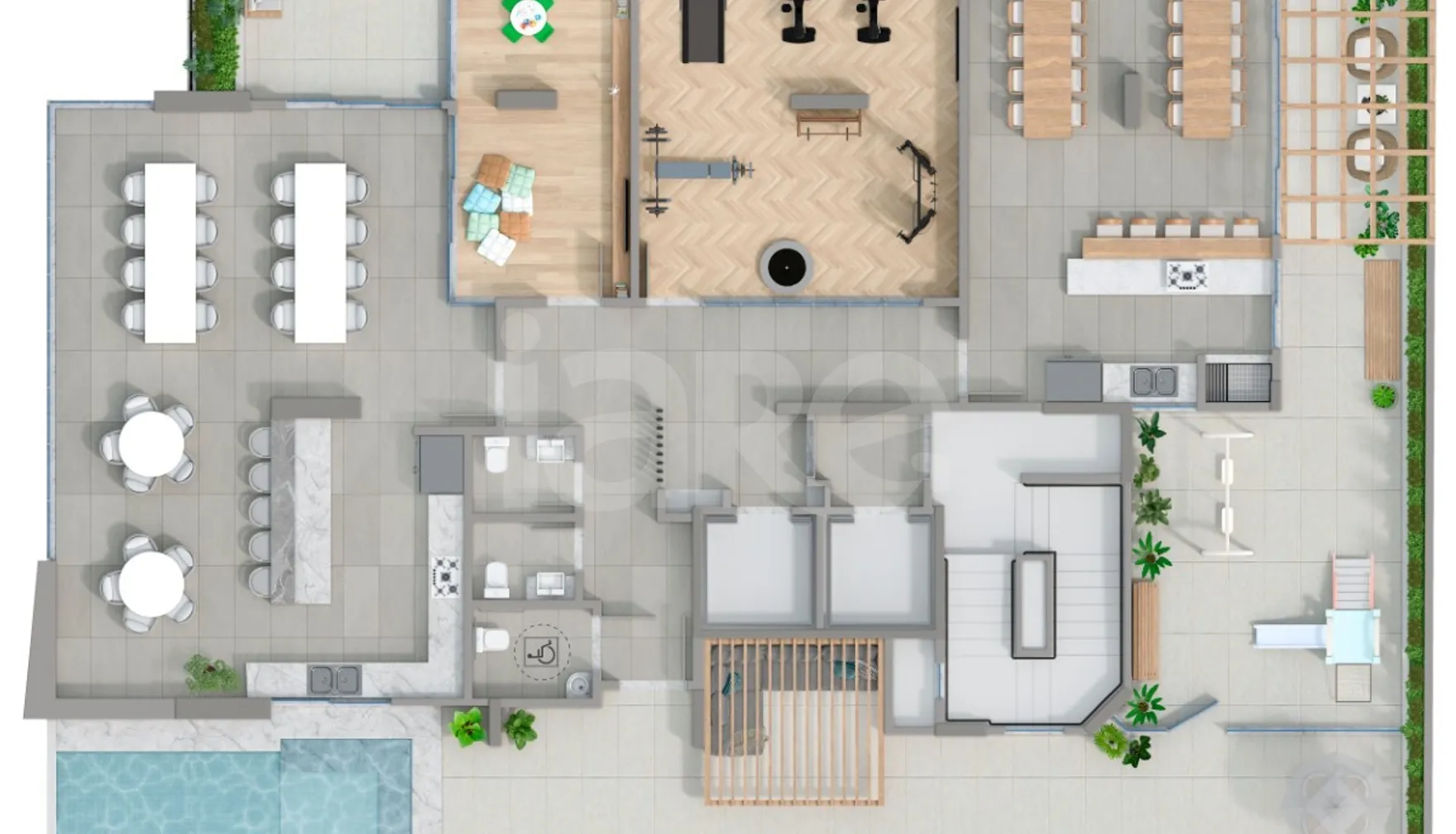 Planta — Pavimento lazer