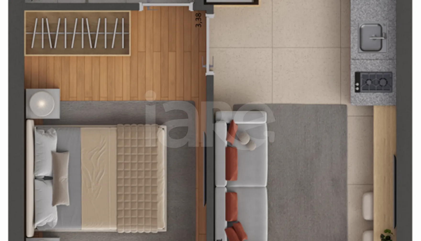 Planta — Apartamento 29,99 m²