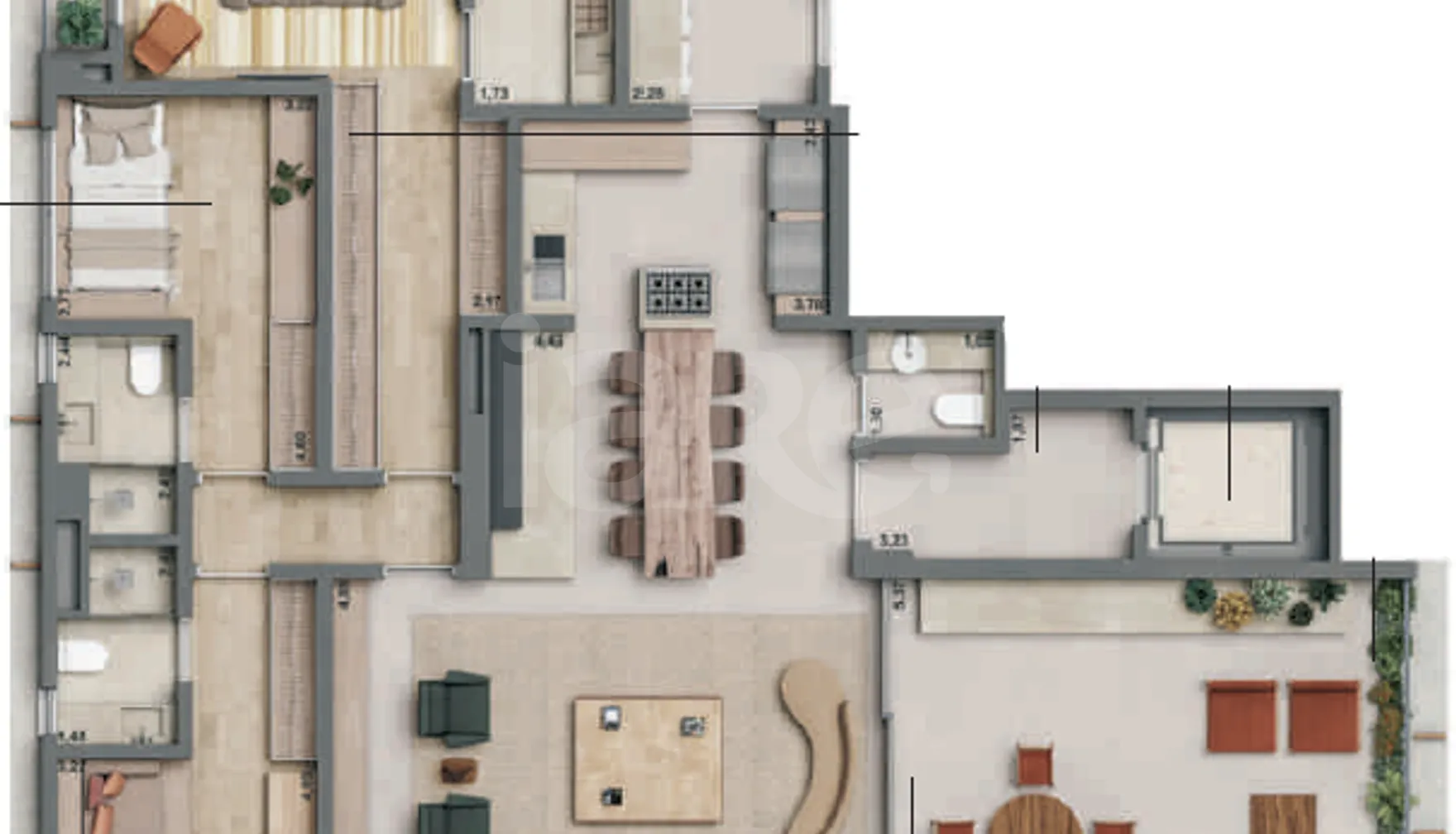 Planta — Apartamento 209,11 m²