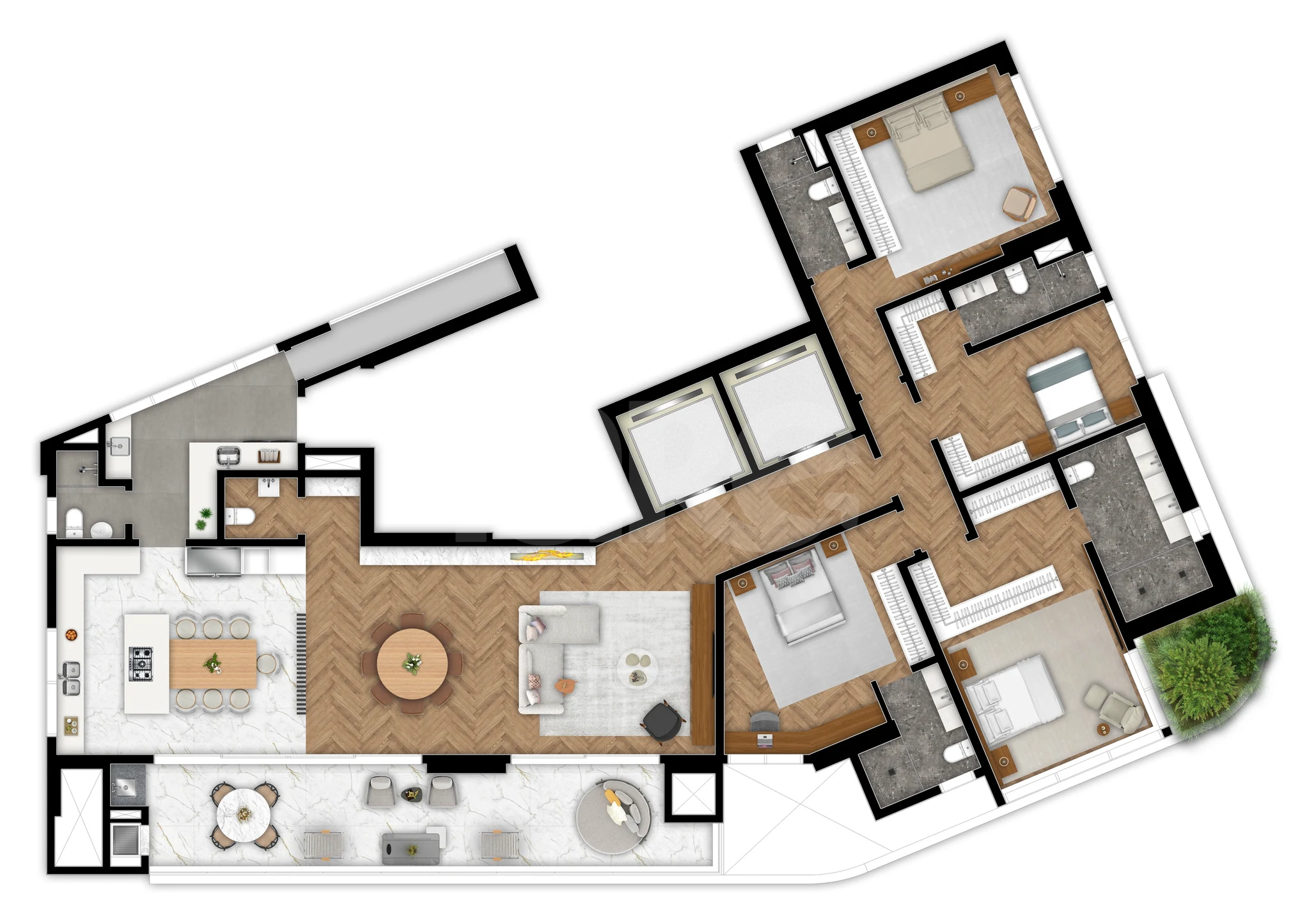 Planta — Apartamento 282,15 m²