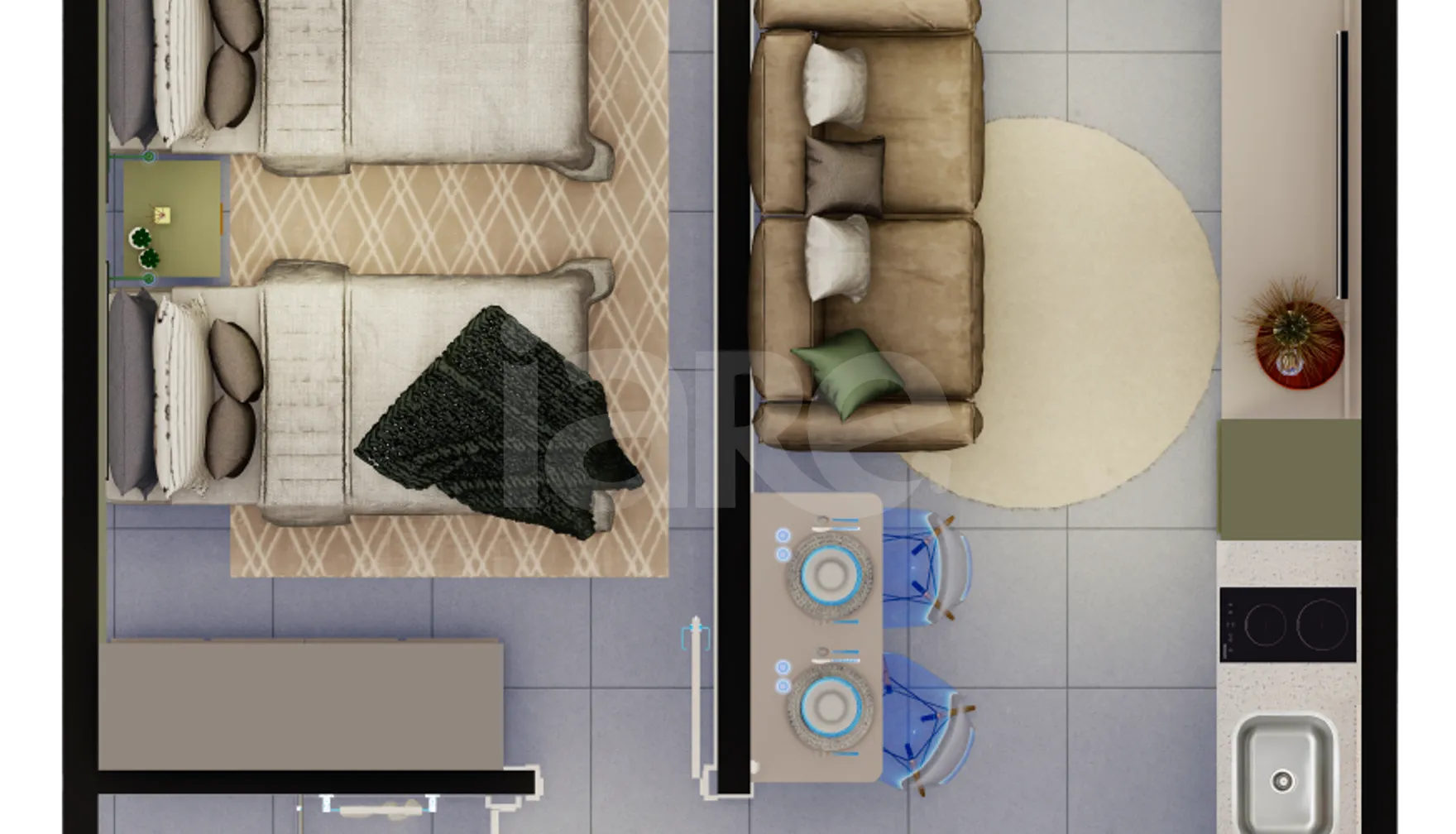 Planta — Apartamento 33,56 m²