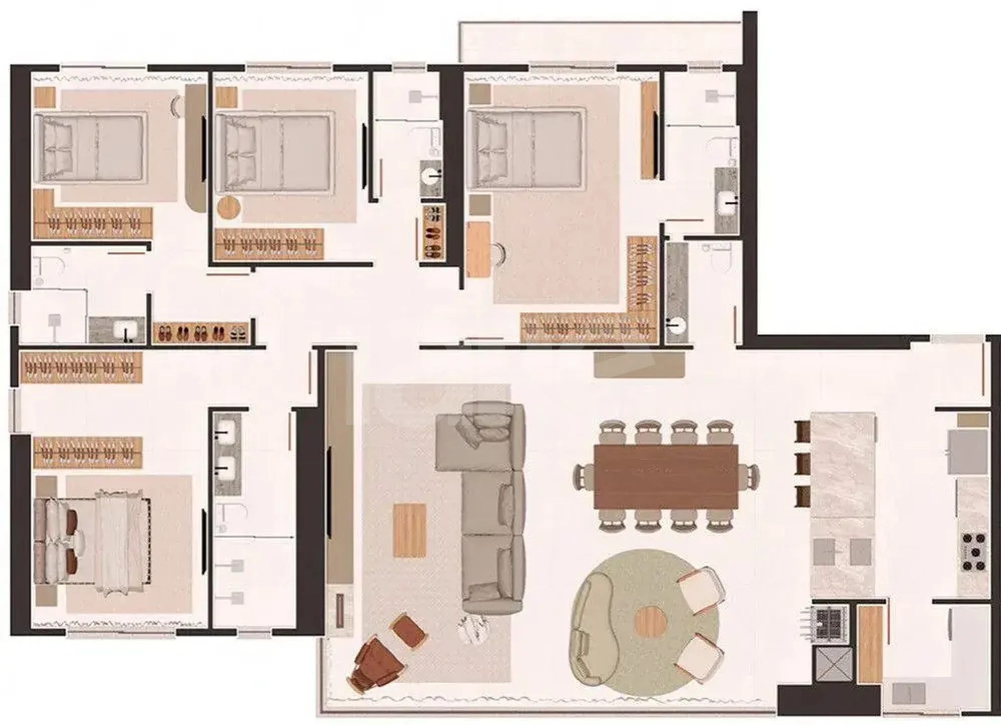 Planta — Apartamento 188,5 m²