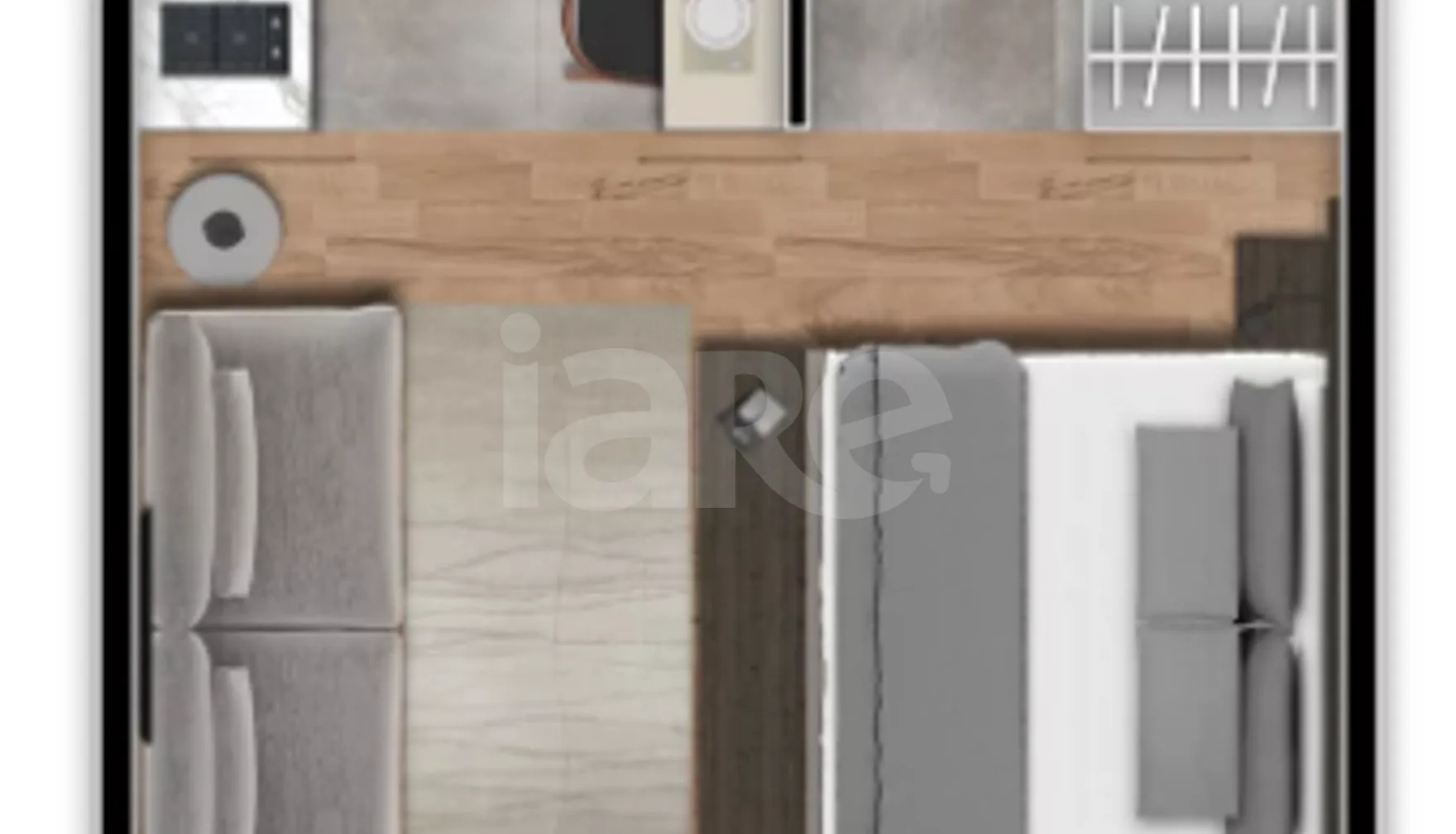 Planta — Studio 40,95 m²
