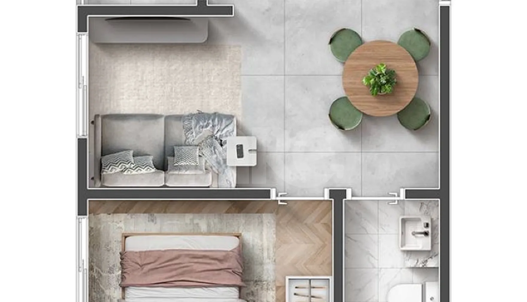Planta — Apartamento 27,69 m²