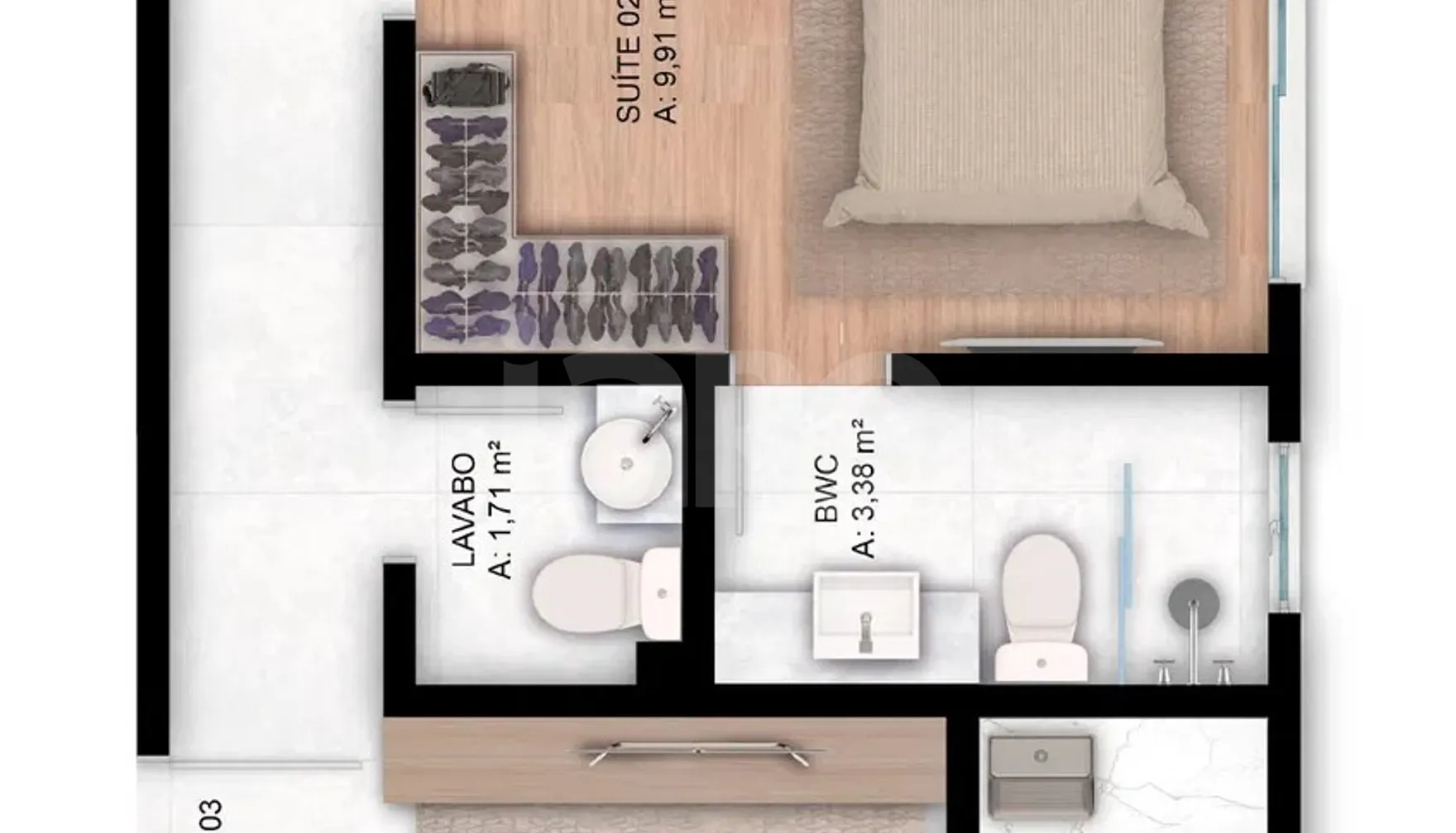 Planta — Apartamento 79,13 m²