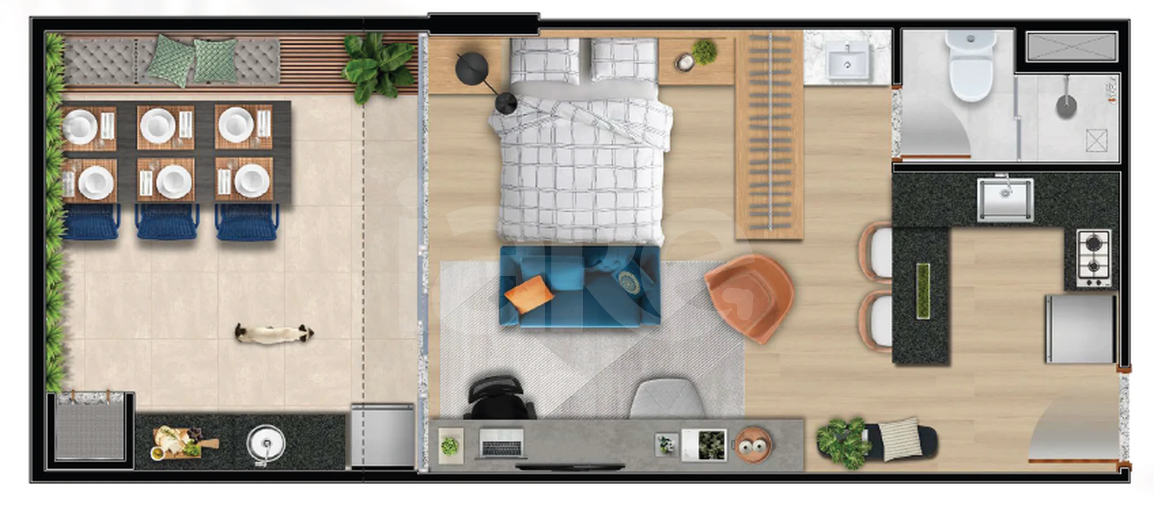 Planta — Garden 40,28 m²