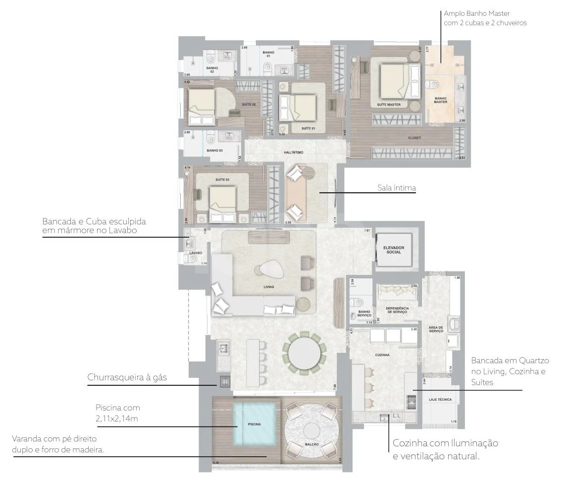 Planta — Garden 277,93 m²