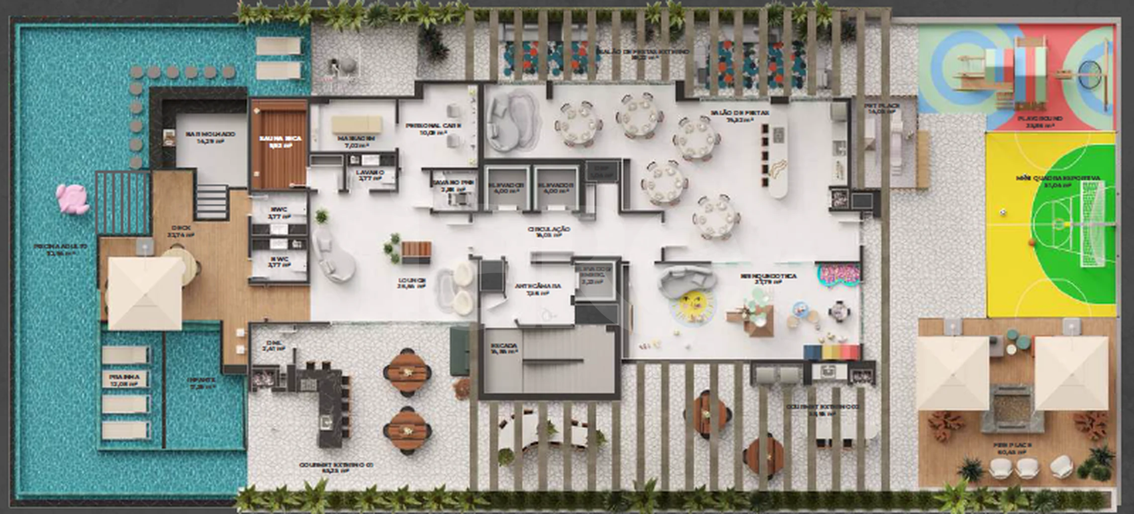 Planta — Pavimento Lazer 5º Pavimento