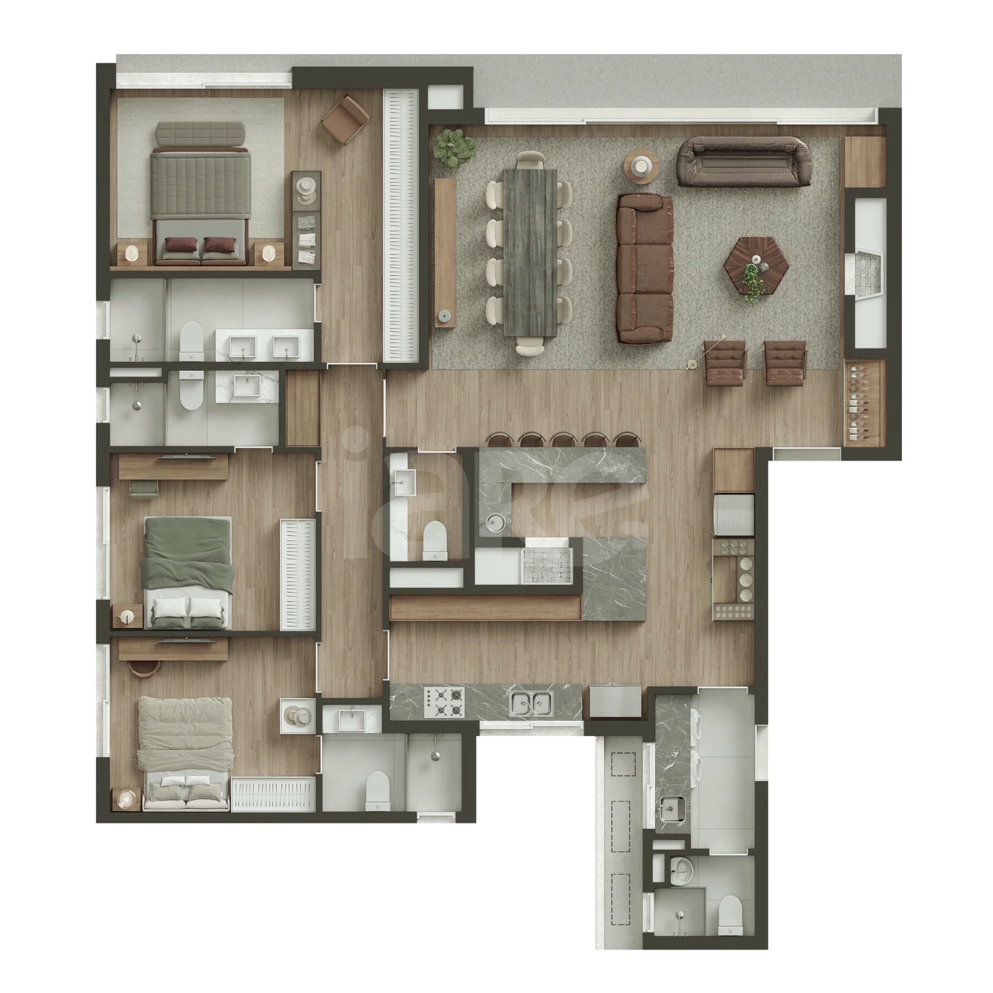 Planta — Apartamento 154,62 m²