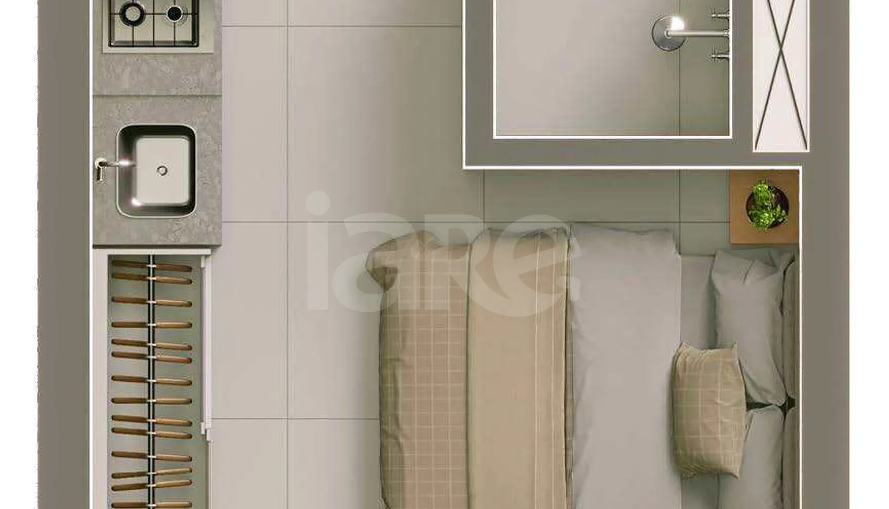 Planta — Studio 20,06 m²