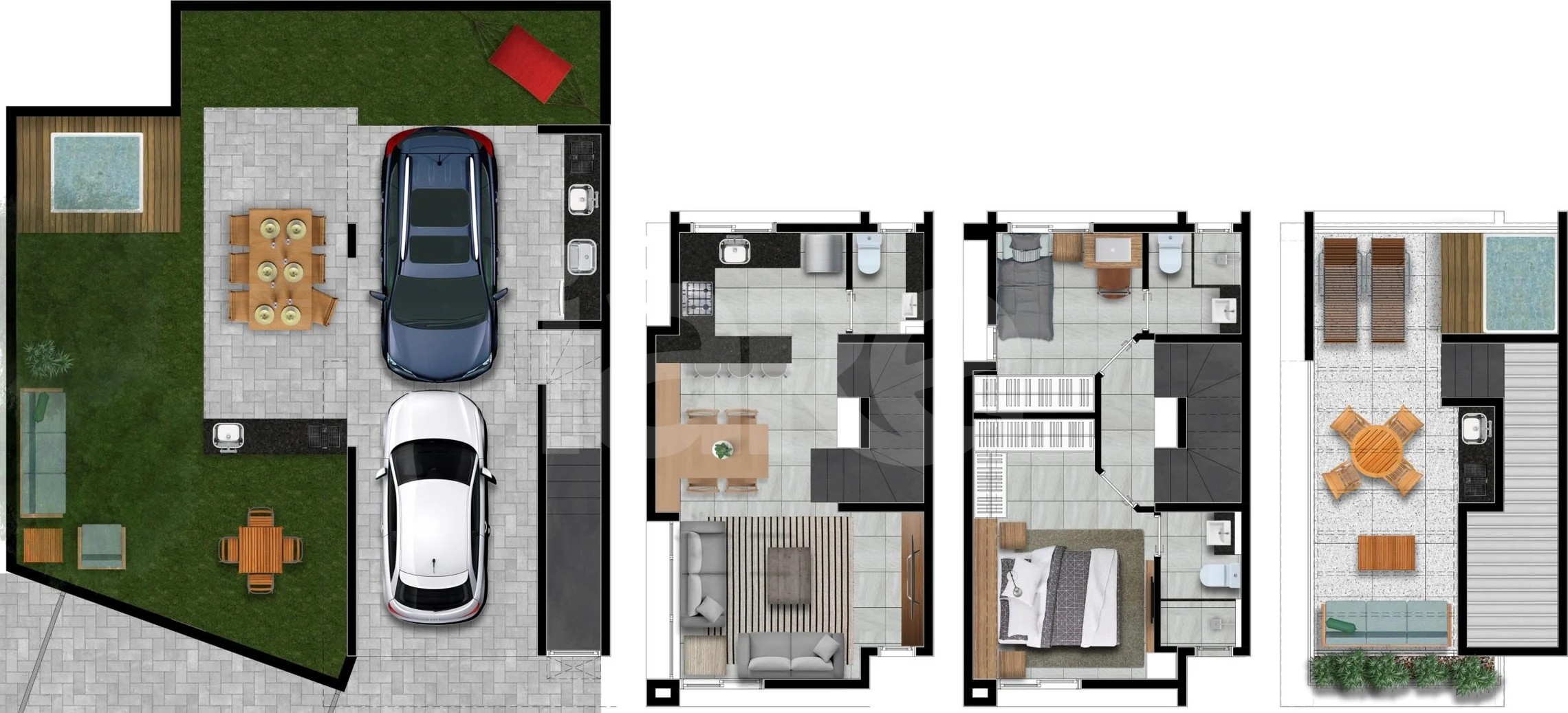 Planta — Casa em Condomínio 199,8 m²