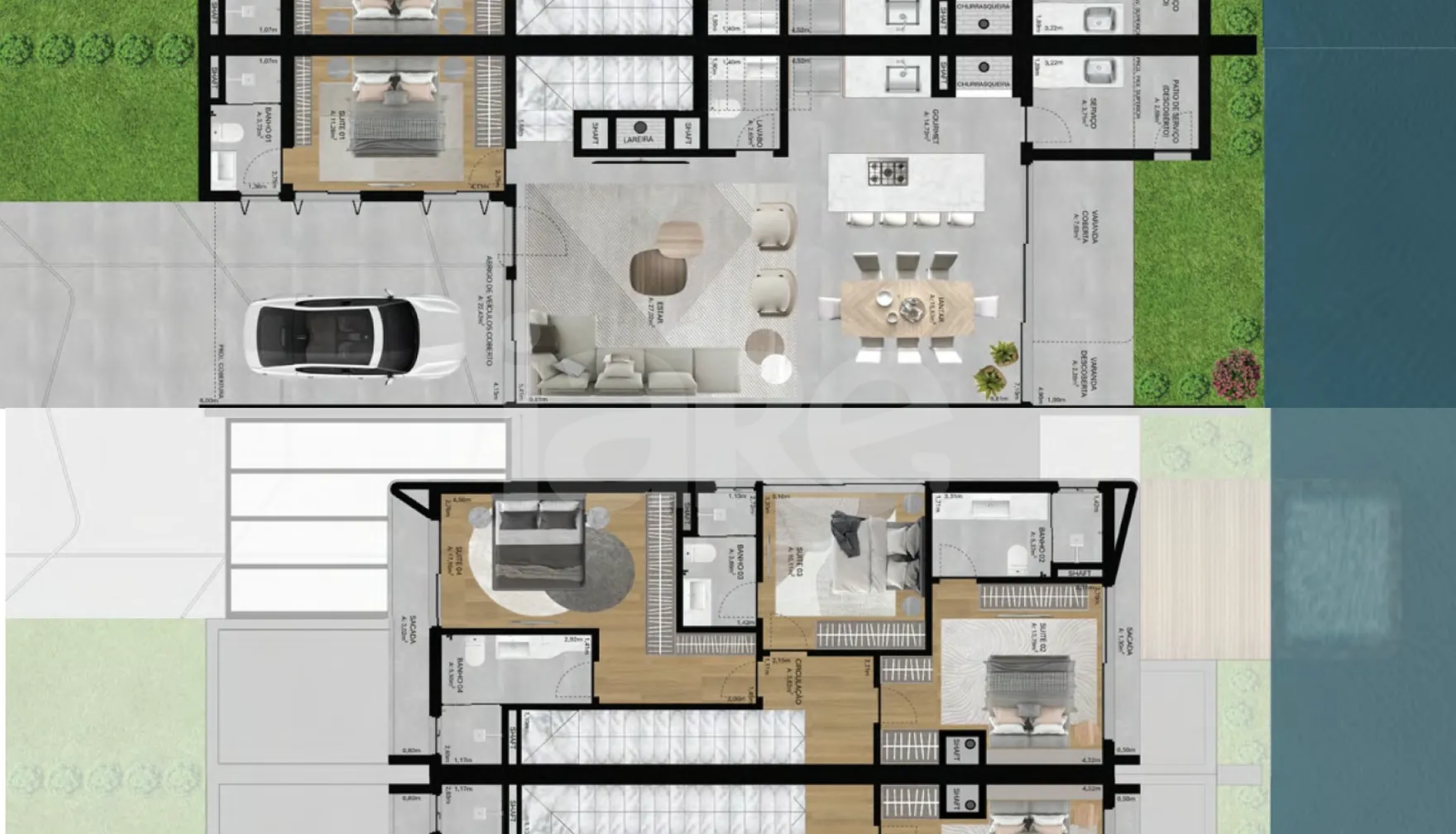 Planta — Casa em Condomínio 216,67 m²