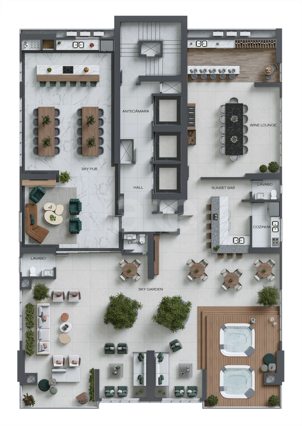Planta — Pavimento rooftop