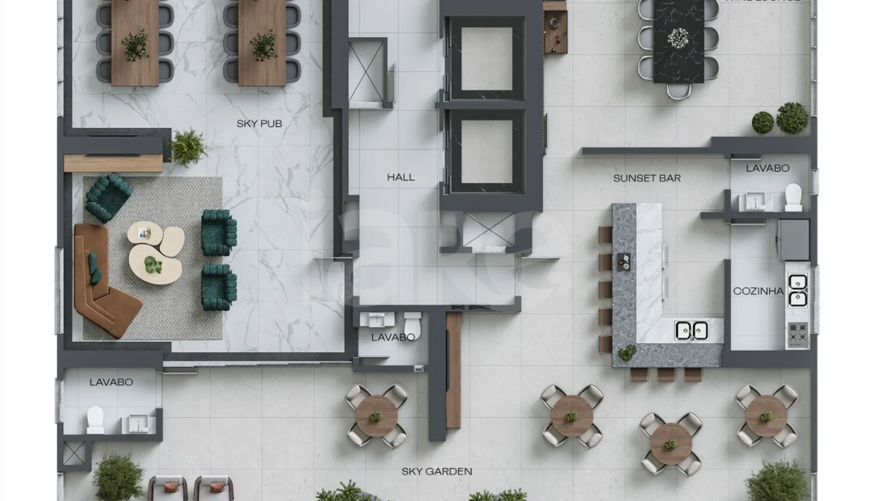 Planta — Pavimento rooftop