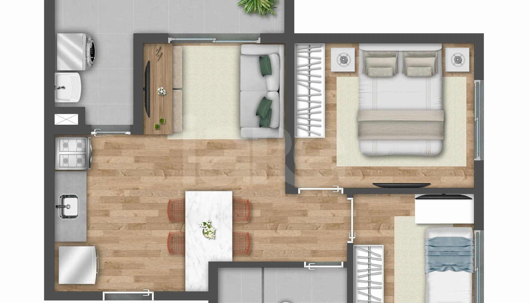 Planta — Apartamento 41,78 m²