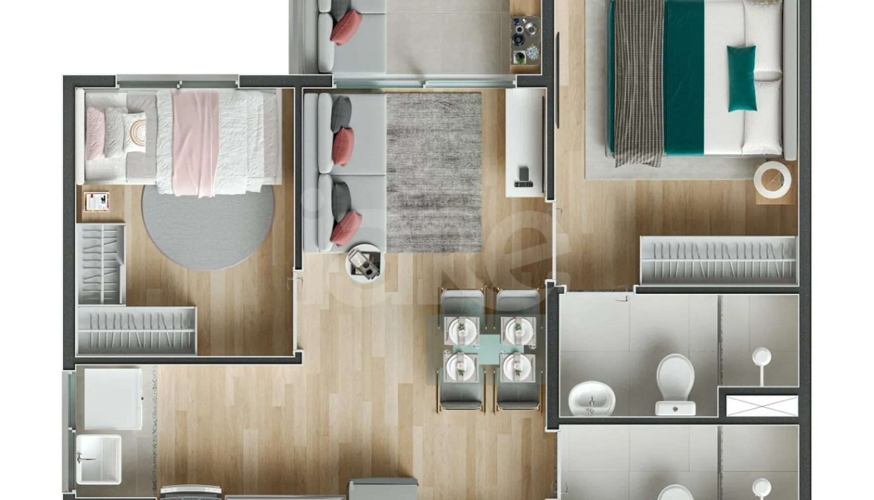 Planta — Apartamento 41,65 m²