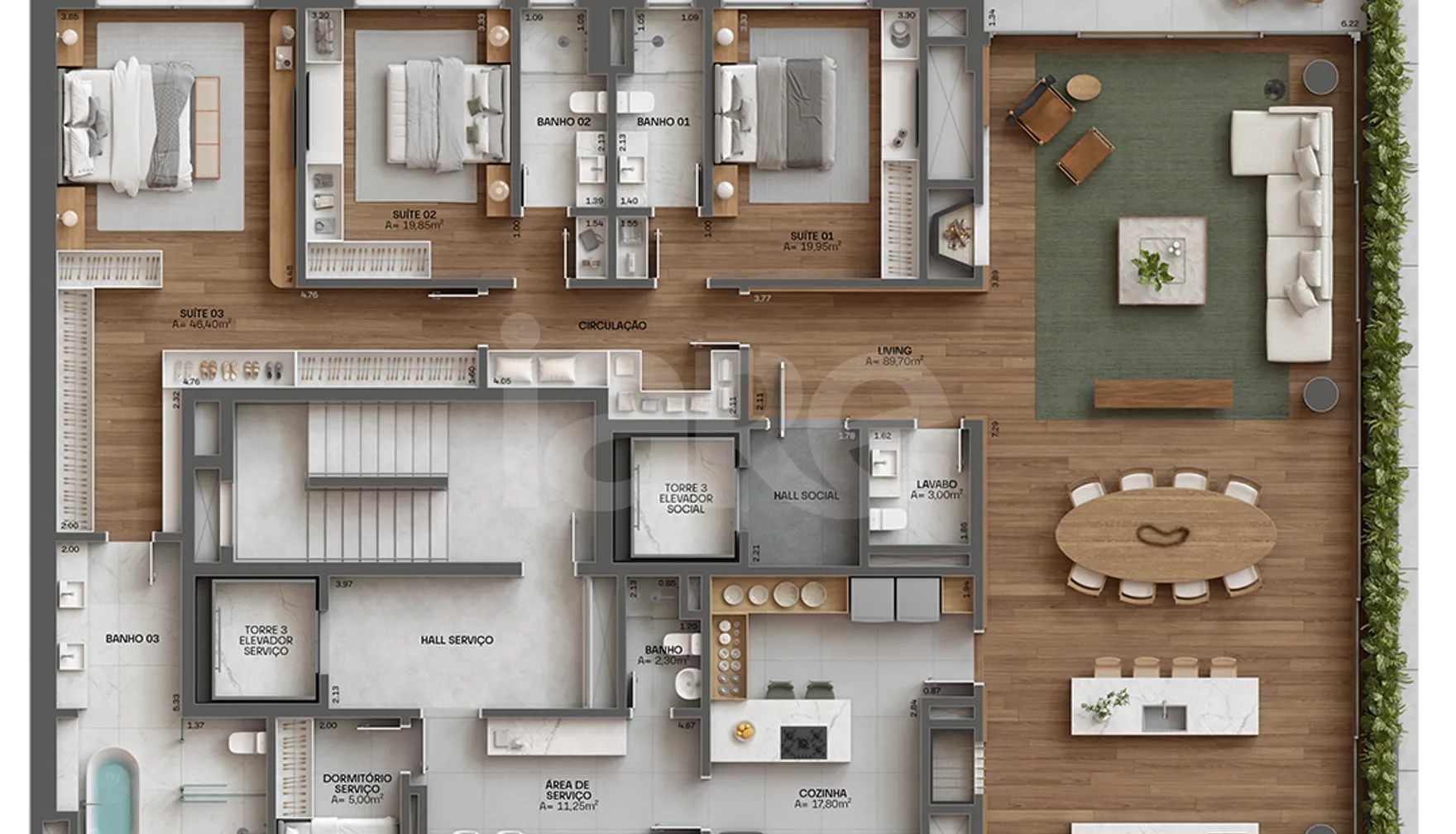 Planta — Apartamento 284,96 m²