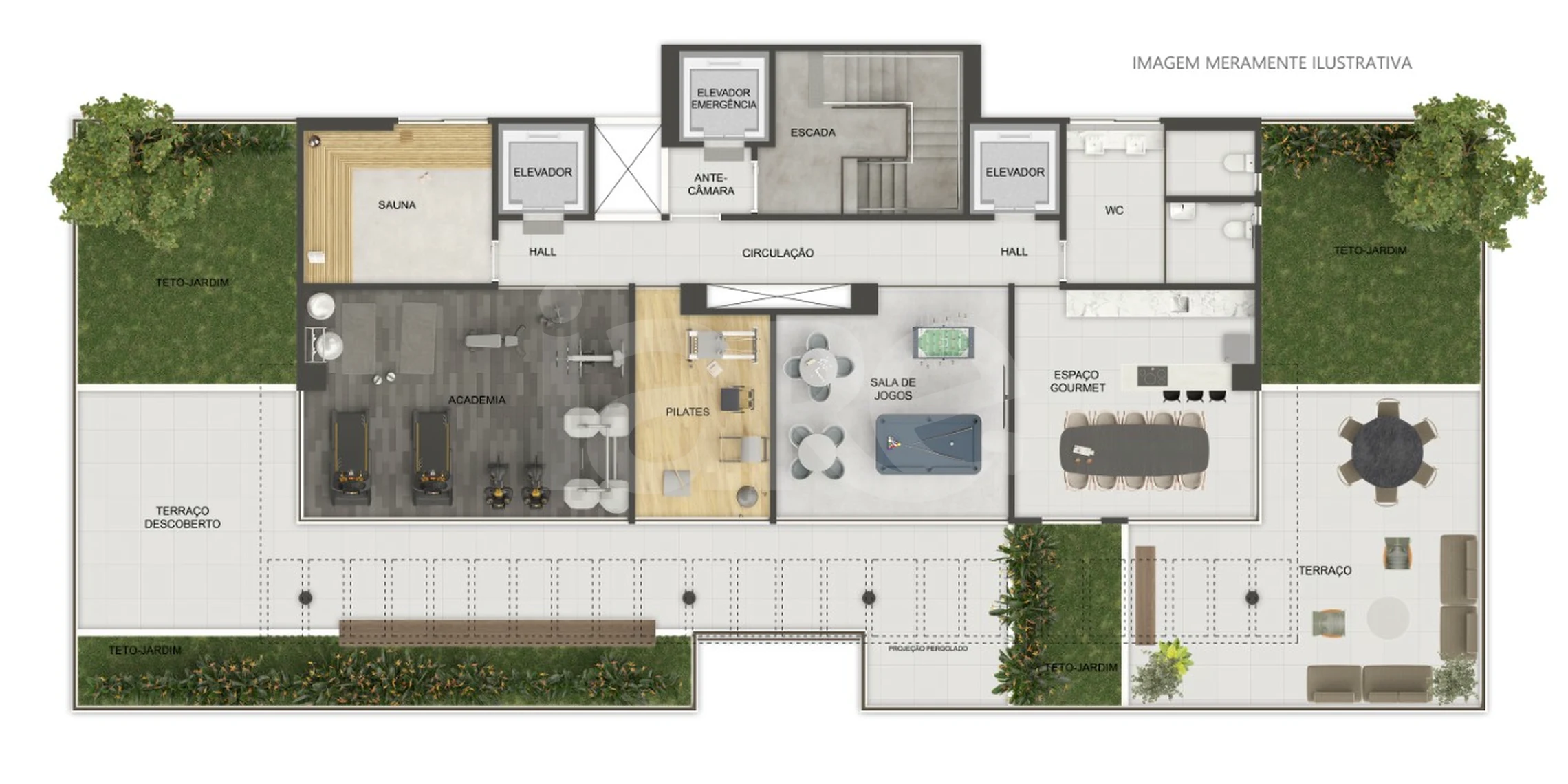 Planta — Pavimento rooftop