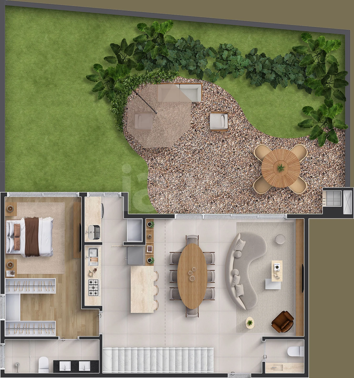 Planta — Garden 282,1 m² · 1º pavimento