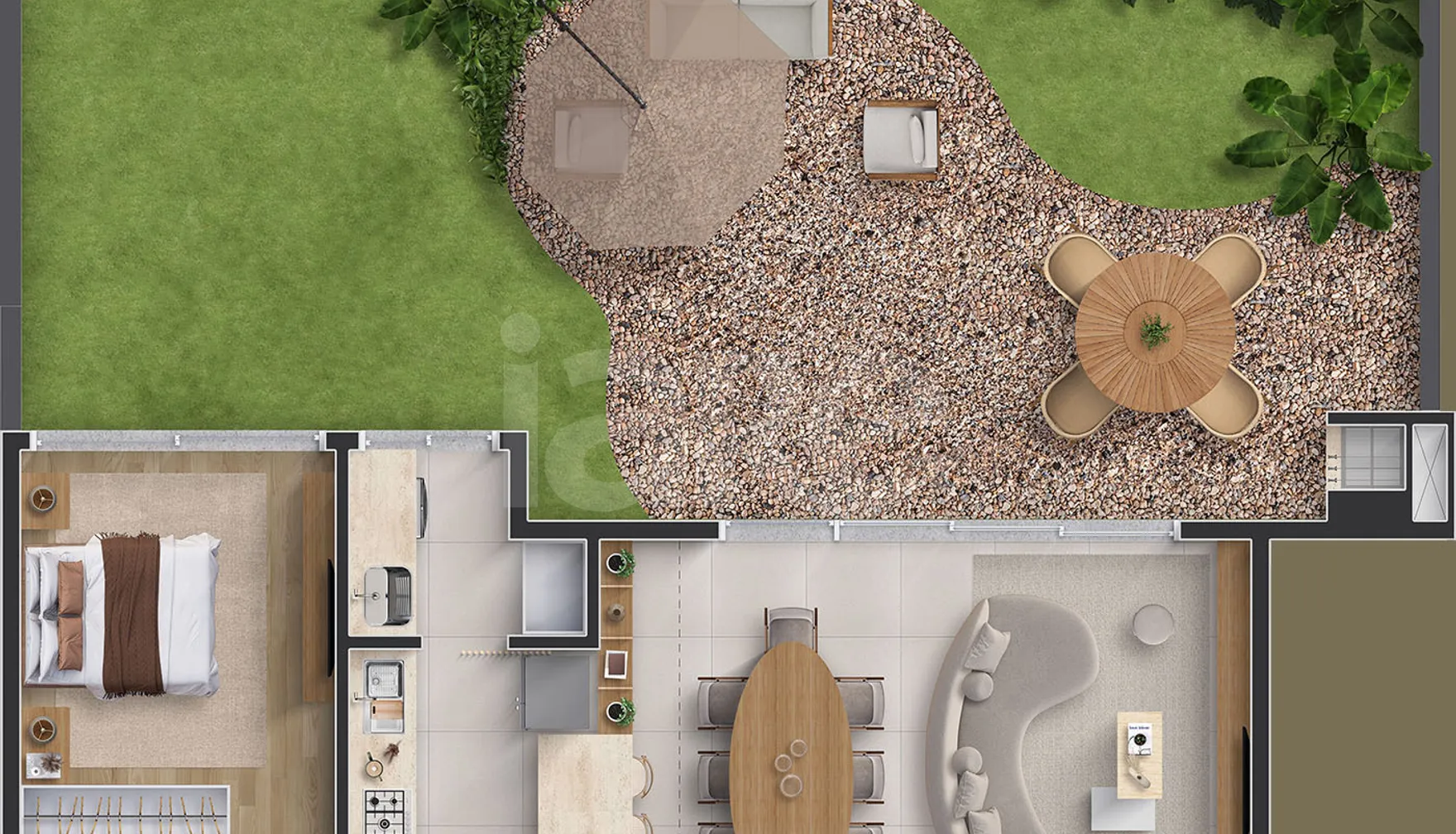 Planta — Garden 282,1 m²