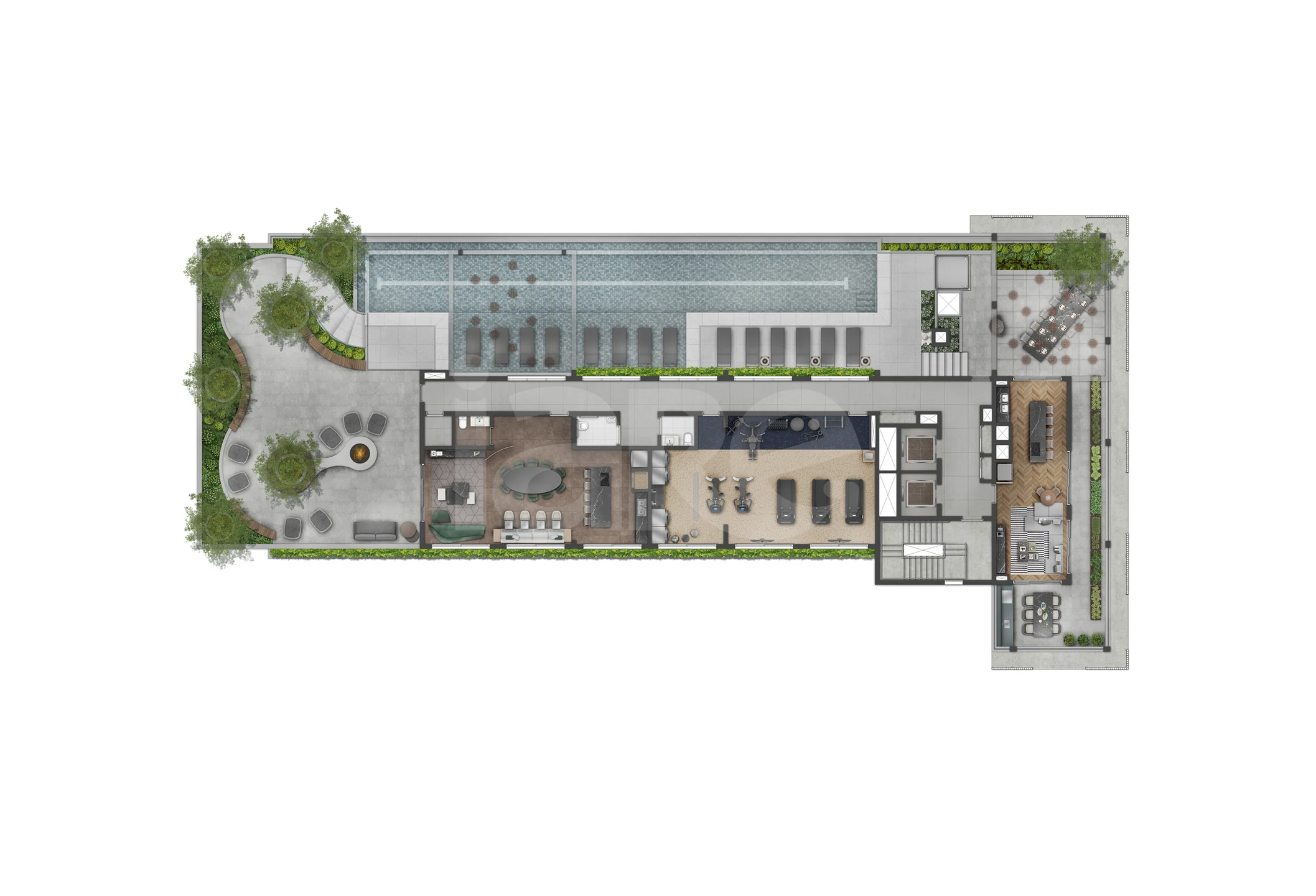 Planta — Pavimento rooftop lazer