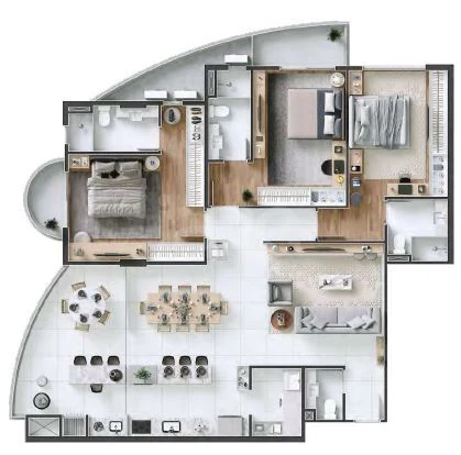 Planta — Apartamento 151,97 m²