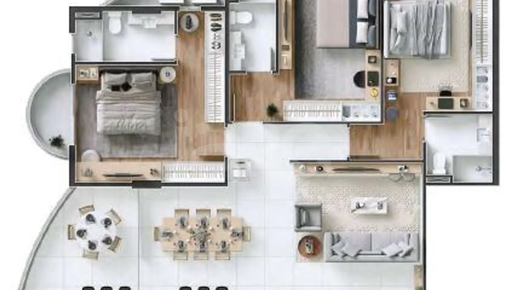 Planta — Apartamento 151,97 m²