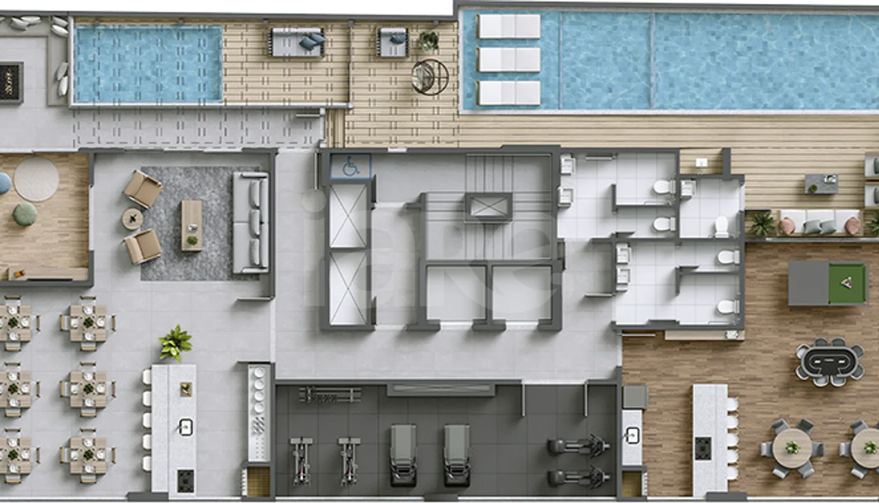 Planta — Pavimento lazer