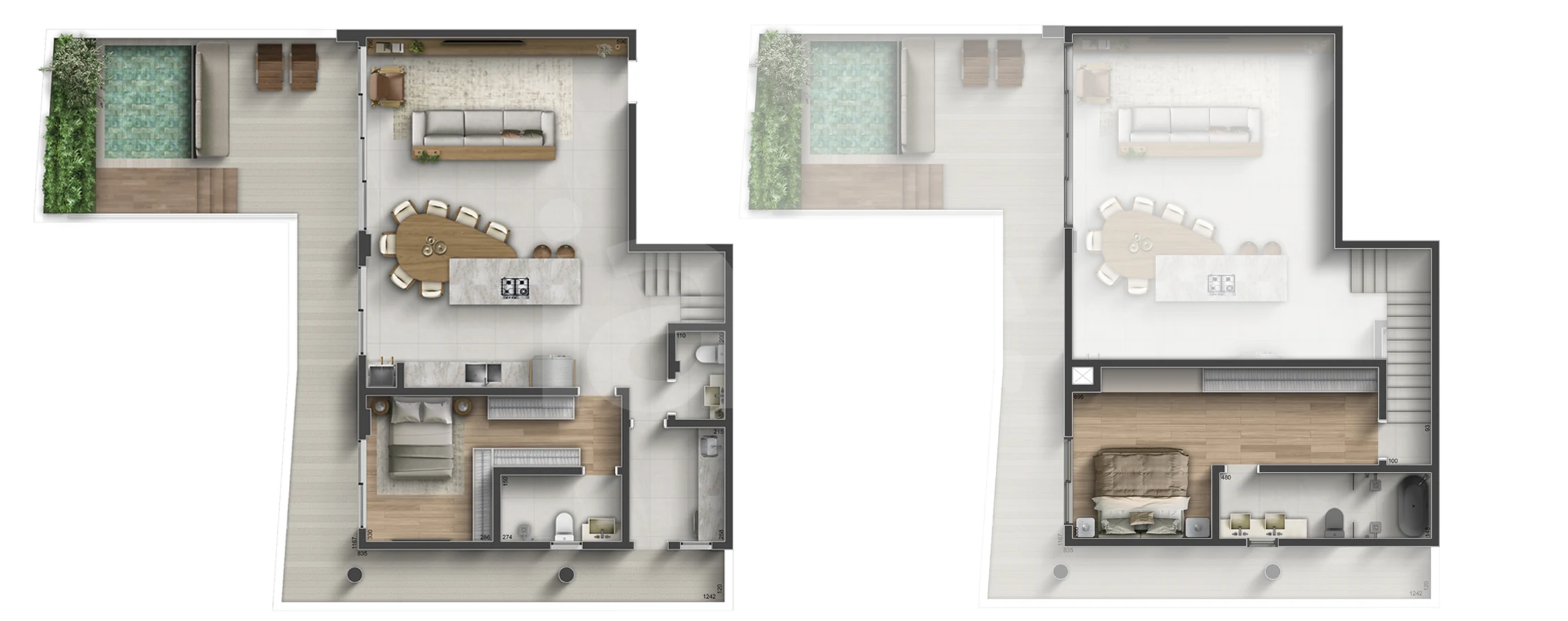 Planta — Planta 06 - 3 dorm 176m²