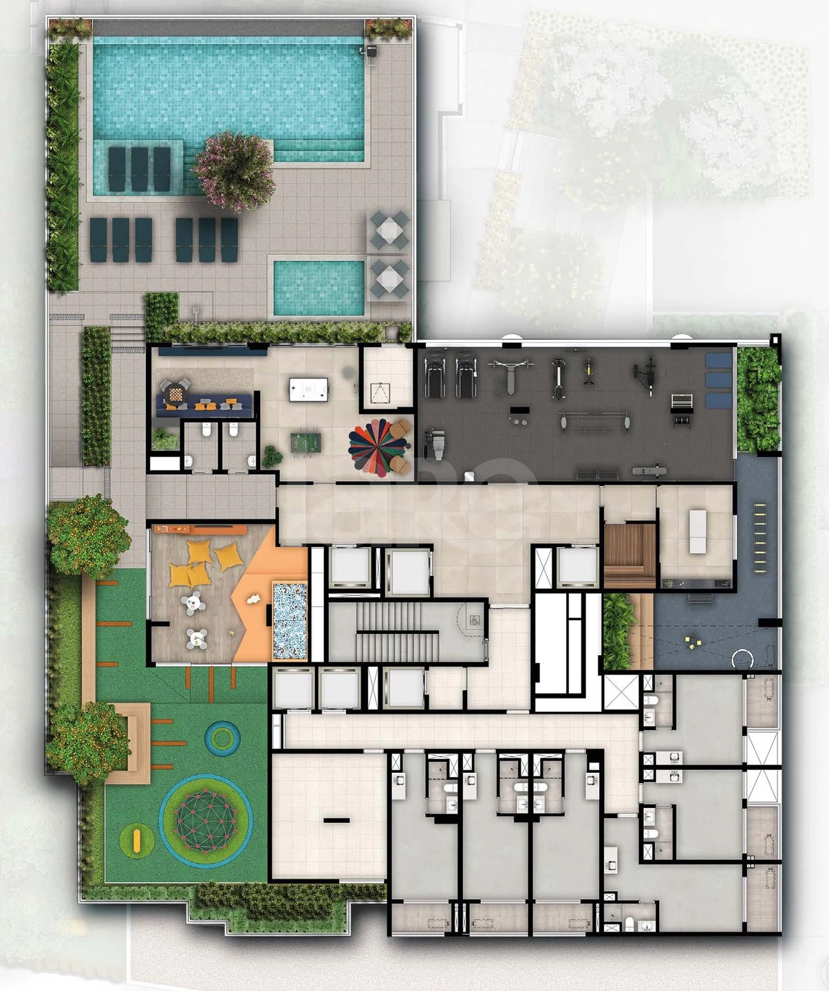 Planta — Pavimento lazer