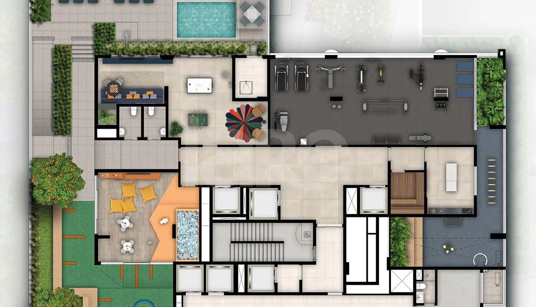 Planta — Pavimento lazer