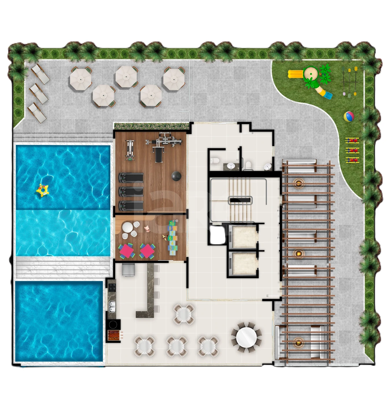 Planta — Pavimento lazer