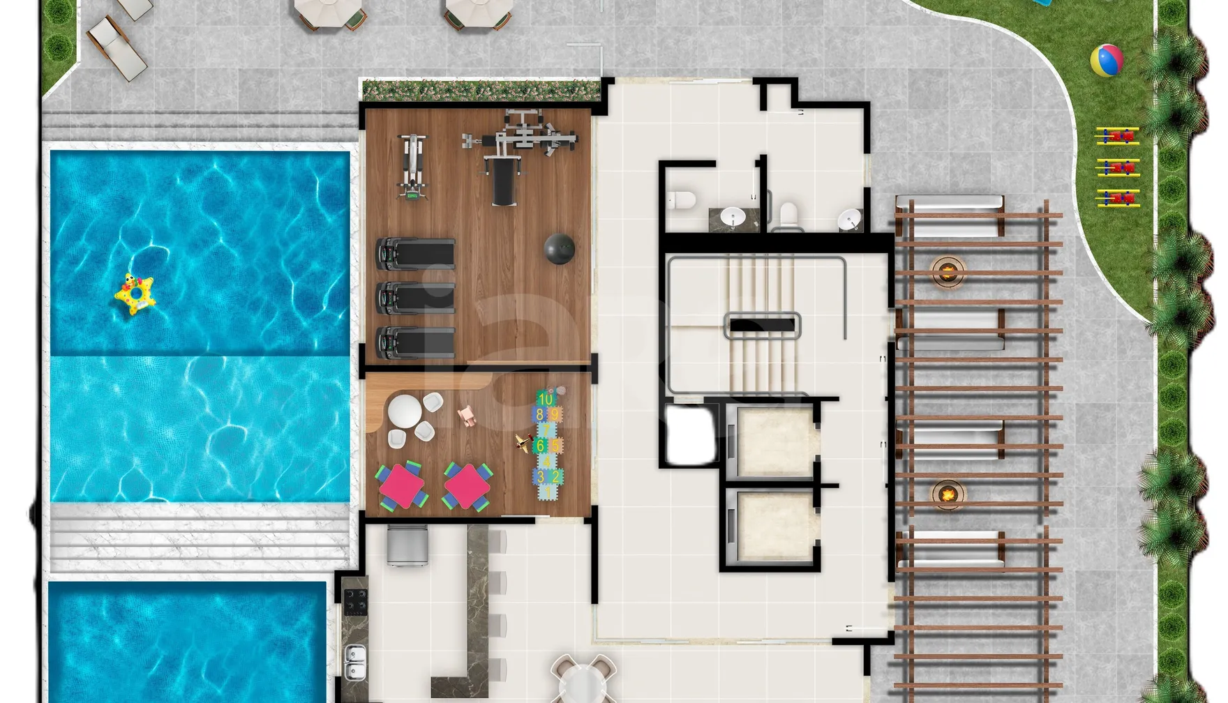 Planta — Pavimento lazer