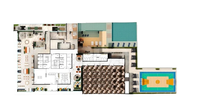 Planta — Pavimento lazer