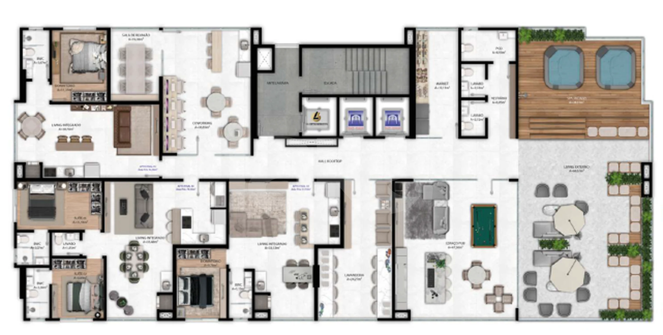 Planta — Pavimento rooftop