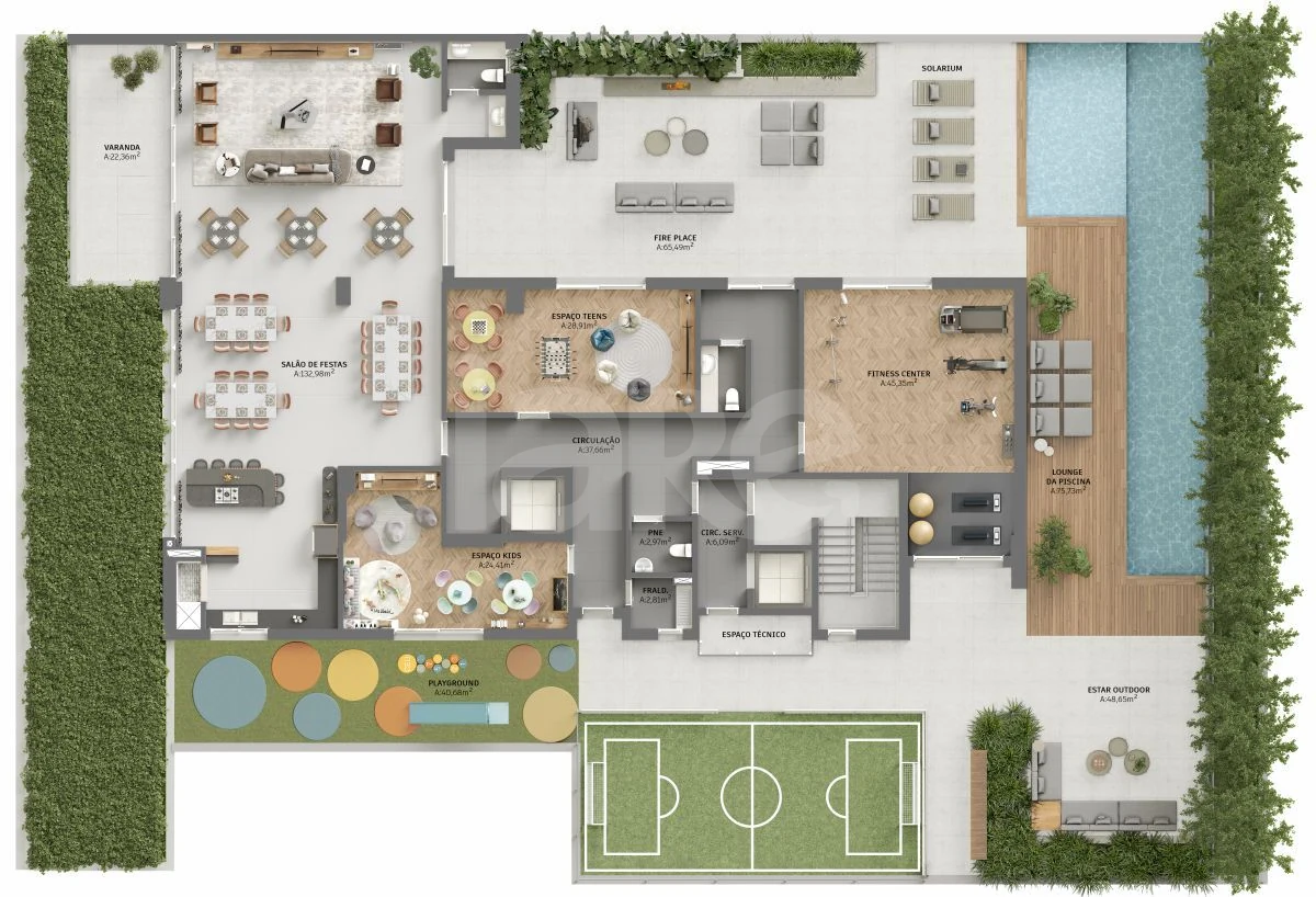 Planta — Pavimento lazer