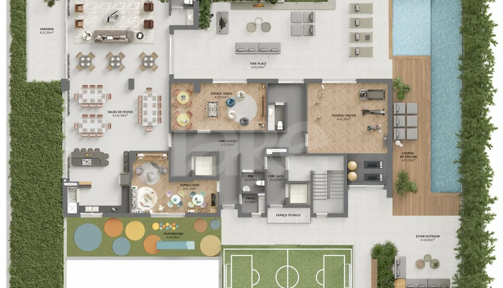 Planta — Pavimento lazer